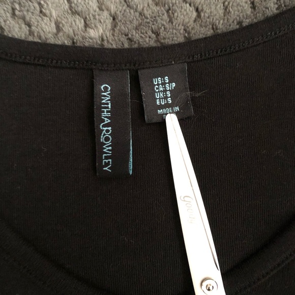 Cynthia Rowley Perfect Black Long Sleeve Top size small - Picture 7 of 8